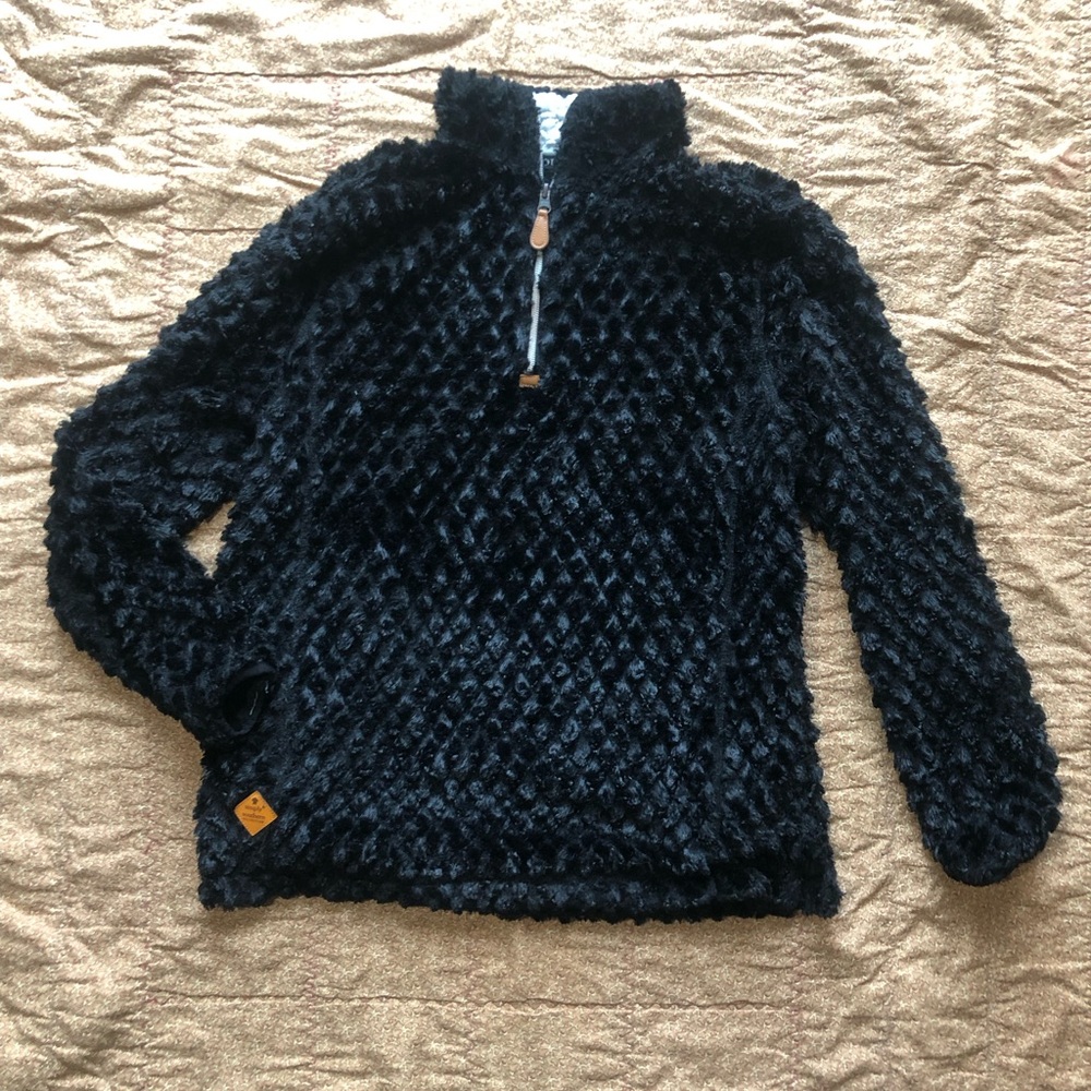 Simply southern 1/4 zip pull over black